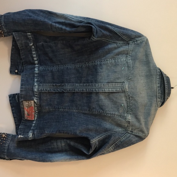 Vintage Parasuco denim jacket with grommet detail. Size medium - Picture 4 of 12